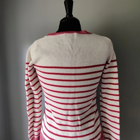 Gap Red and Cream Striped Sweater - Picture 5 of 5